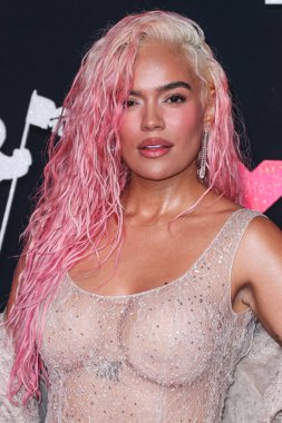 Jacob ve Co. mücevher takan Karol G, 12 Eylül 2023 tarihinde Newark, New Jersey 'de Prudential Center' da düzenlenen 2023 MTV Video Müzik Ödülleri 'ne ulaştı..