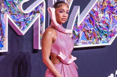 Saweetie Area Couture elbisesi giyen Saweetie, 12 Eylül 2023 'te Newark, New Jersey, ABD' deki Prudential Center 'da düzenlenen 2023 MTV Video Müzik Ödülleri' ne geldi..