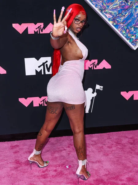 Sexyy Red Arrives 2023 Mtv Video Music Awards Held Prudential — Stock Photo, Image