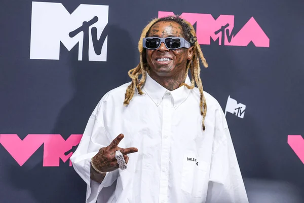 stock image Lil Wayne poses in the press room at the 2023 MTV Video Music Awards held at the Prudential Center on September 12, 2023 in Newark, New Jersey, United States.