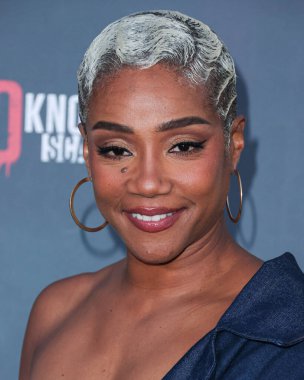 Amerikalı komedyen ve aktris Tiffany Haddish, Knott 'un Korkunç Çiftliği' ne 23 Eylül 2023 'te Knott' s Berry Farm 'da düzenlenen 50..