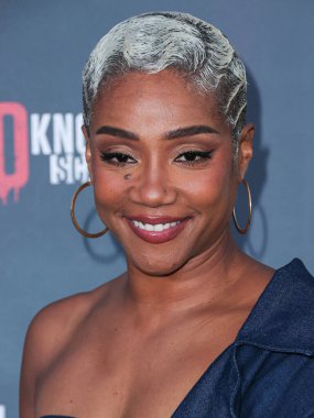 Amerikalı komedyen ve aktris Tiffany Haddish, Knott 'un Korkunç Çiftliği' ne 23 Eylül 2023 'te Knott' s Berry Farm 'da düzenlenen 50..