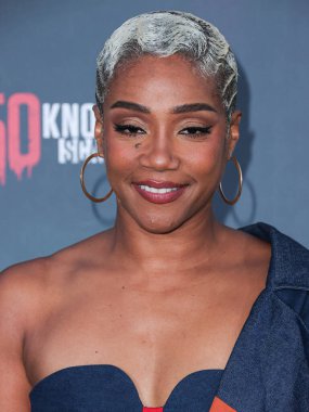 Amerikalı komedyen ve aktris Tiffany Haddish, Knott 'un Korkunç Çiftliği' ne 23 Eylül 2023 'te Knott' s Berry Farm 'da düzenlenen 50..