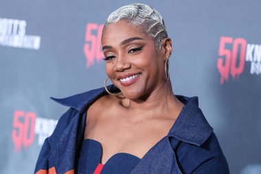 American comedian and actress Tiffany Haddish arrives at Knott's Scary Farm 50th Anniversary Celebrity Black Carpet held at Knott's Berry Farm on September 23, 2023 in Buena Park, Orange County, California, United States. clipart