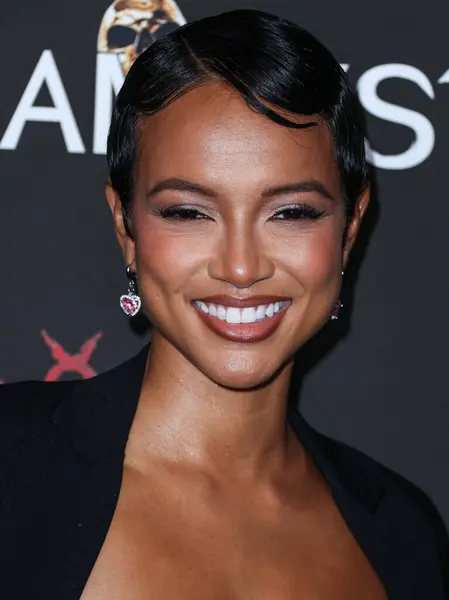 stock image American actress and model Karrueche Tran arrives at the 23rd Annual Screamfest Horror Film Festival - Opening Night - Los Angeles Premiere Of Sumerian Films 'Divinity' held at the TCL Chinese Theatre IMAX on October 10, 2023 in Hollywood, LA