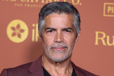 Amerikalı aktör Esai Morales, Nicole Avant ve Ted Sarandos 'un evlerinde tutulan ve koruyucu ailelerden ayrılan gençlerin ilk evlerini kurarak evsizliği önlemeye yardımcı olmak için yıllık A Sense of Home Gala 2023' e geldi.