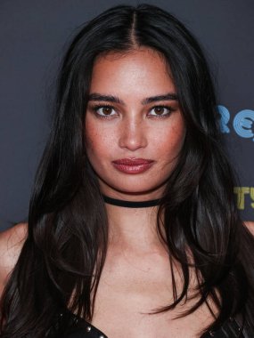 Filipinli-Amerikalı model Kelsey Merritt, 27 Ekim 2023 'te Beverly Hills, Los Angeles, Kaliforniya, ABD' de düzenlenen ve Solisca Tekila ve PATH Water tarafından sunulan Darren Dzienciol 'un Pop Icons Halloween Party 2023' e geldi.. 