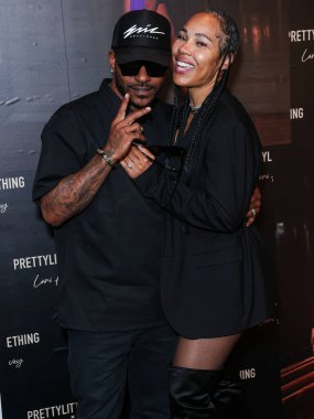 Eric Bellinger arrives at the PrettyLittleThing X Lori Harvey Party Wear Collection Launch held at Sunset at EDITION (Basement Club) at The West Hollywood EDITION Hotel on November 8, 2023 in West Hollywood, Los Angeles, California, United States.