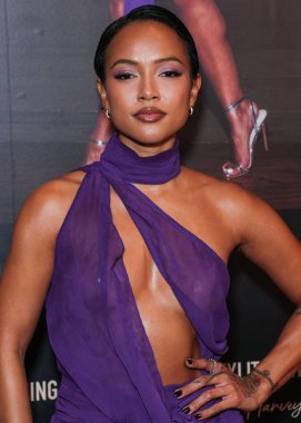 Karrueche Tran, 8 Kasım 2023 'te Batı Hollywood EDITION Oteli' ndeki Sunset at EDITION 'da düzenlenen PrettyLittleThing X Lori Harvey Party Wear Collection Launch' a ulaşır..