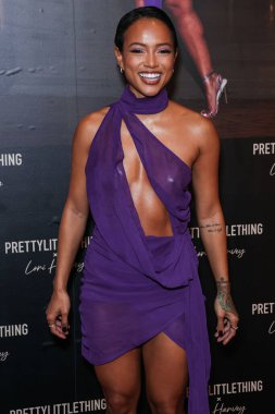 Karrueche Tran, 8 Kasım 2023 'te Batı Hollywood EDITION Oteli' ndeki Sunset at EDITION 'da düzenlenen PrettyLittleThing X Lori Harvey Party Wear Collection Launch' a ulaşır..