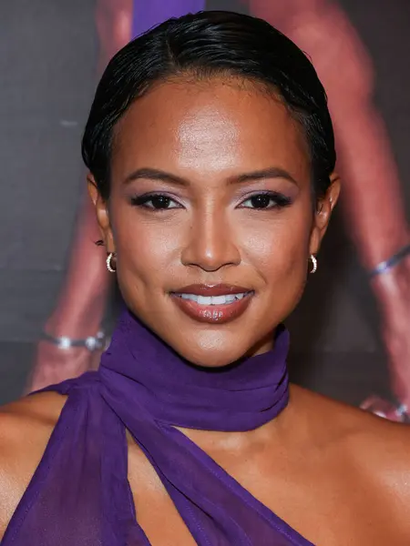 Karrueche Tran, 8 Kasım 2023 'te Batı Hollywood EDITION Oteli' ndeki Sunset at EDITION 'da düzenlenen PrettyLittleThing X Lori Harvey Party Wear Collection Launch' a ulaşır..