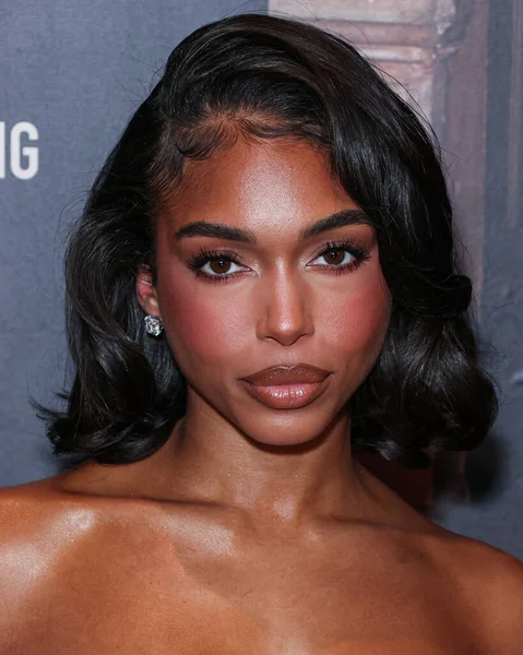 stock image Lori Harvey arrives at the PrettyLittleThing X Lori Harvey Party Wear Collection Launch held at Sunset at EDITION (Basement Club) at The West Hollywood EDITION Hotel on November 8, 2023 in West Hollywood, Los Angeles, California, United States.