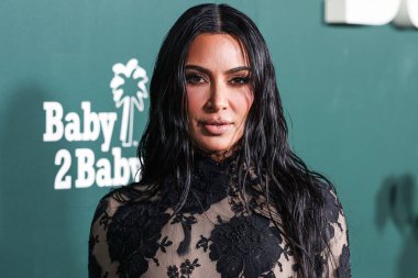 Kim Kardashian wearing Balenciaga FW23 RTW arrives at the 2023 Baby2Baby Gala Presented By Paul Mitchell held at the Pacific Design Center on November 11, 2023 in West Hollywood, Los Angeles, California, United States. clipart