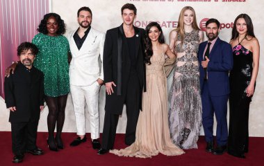 Aktörler 13 Kasım 2023 'te Hollywood, LA, CA' da TCL Çin Tiyatrosu IMAX 'te düzenlenen Los Angeles Lions Gate Films' The Hunger Games: The Ballad of Songbirds and Snake 'e geldiler.