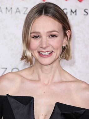 Balmain elbise giyen İngiliz aktris Carey Mulligan, 14 Kasım 2023 'te Los Angeles, Kaliforniya, ABD' de bulunan Ace Hotel 'deki The Theatre' da düzenlenen Amazon MGM Stüdyolarının Los Angeles Premiere 'ine geldi.. 