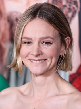 Balmain elbise giyen İngiliz aktris Carey Mulligan, 14 Kasım 2023 'te Los Angeles, Kaliforniya, ABD' de bulunan Ace Hotel 'deki The Theatre' da düzenlenen Amazon MGM Stüdyolarının Los Angeles Premiere 'ine geldi.. 
