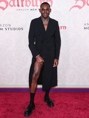 KJ Moody 14 Kasım 2023 'te Los Angeles, Kaliforniya' da bulunan Ace Hotel 'deki The Theatre' da düzenlenen Amazon MGM Studios 'Saltburn' ün Los Angeles prömiyerine geldi.. 