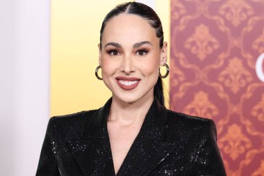 Amerikalı avukat, çocuk kitabı yazarı ve yapımcısı Meena Harris, 28 Kasım 2023 'te Westwood, Los Angeles, Kaliforniya, ABD' deki Regency Village Theatre 'da düzenlenen Amazon Prime Video' nun 'Candy Cane Lane' in dünya prömiyerine geldi.