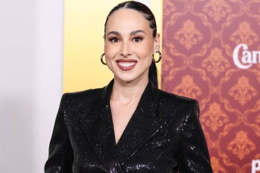 Amerikalı avukat, çocuk kitabı yazarı ve yapımcısı Meena Harris, 28 Kasım 2023 'te Westwood, Los Angeles, Kaliforniya, ABD' deki Regency Village Theatre 'da düzenlenen Amazon Prime Video' nun 'Candy Cane Lane' in dünya prömiyerine geldi.