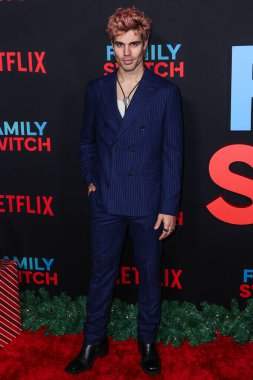 Aktör Sebastian Quinn, Netflix 'in' Aile Düğmesi 'nin Los Angeles prömiyerine 29 Kasım 2023' te Los Angeles, Kaliforniya, ABD 'deki The Grove 14' te geldi.. 