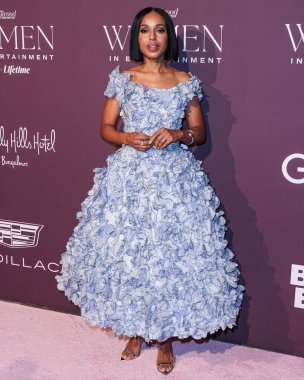 Amerikalı aktris Kerry Washington (debriyaj ve mücevher detayı), 7 Aralık 2023 'te Beverly Hills, Los Angeles, ABD' de düzenlenen The Beverly Hills Oteli 'nde Lifetime tarafından sunulan Hollywood Reporter' s Women in Entertainment Gala 2023 'e geldi.