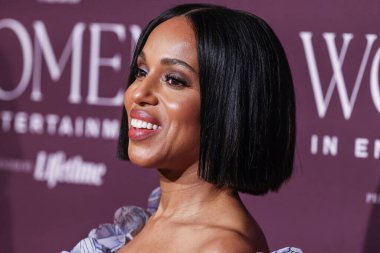 Amerikalı aktris Kerry Washington (debriyaj ve mücevher detayı), 7 Aralık 2023 'te Beverly Hills, Los Angeles, ABD' de düzenlenen The Beverly Hills Oteli 'nde Lifetime tarafından sunulan Hollywood Reporter' s Women in Entertainment Gala 2023 'e geldi.