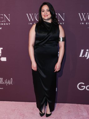 Amerikalı aktris Lily Gladstone, Lifetime tarafından 7 Aralık 2023 'te Beverly Hills Hotel' de düzenlenen Hollywood Reporter 's Women in Entertainment Gala 2023' e geldi.. 