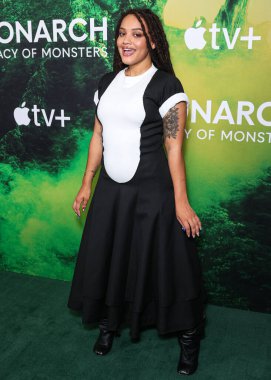 Amerikalı aktris Kiersey Clemons, 8 Aralık 2023 'te Beverly Hills' teki Londra Batı Hollywood 'da Los Angeles, Los Angeles, Kaliforniya, ABD' de düzenlenen Canavarların Mirası 1.