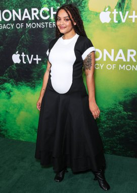 Amerikalı aktris Kiersey Clemons, 8 Aralık 2023 'te Beverly Hills' teki Londra Batı Hollywood 'da Los Angeles, Los Angeles, Kaliforniya, ABD' de düzenlenen Canavarların Mirası 1.