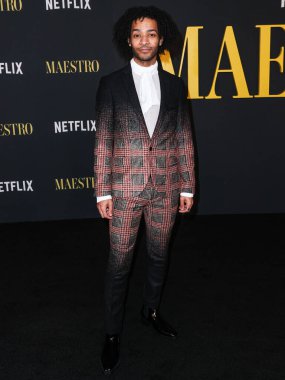 Jordan Dobson, Netflix 'in' Maestro 'sunun Los Angeles' taki özel gösterimine 12 Aralık 2023 'te Los Angeles, Kaliforniya, ABD' deki Akademi Sinema Müzesi 'nde ulaştı.. 