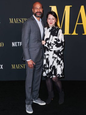 Amerikalı aktör, komedyen, senarist ve yapımcı Keegan-Michael Key ve eşi Elle Key 12 Aralık 2023 'te Los Angeles, Kaliforniya' daki Akademi Sinema Müzesi 'nde düzenlenen Netflix' in 'Maestro' sunun özel gösterimine geldiler.