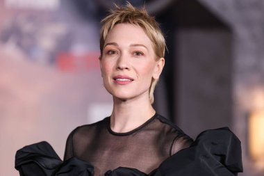 İngiliz aktris Rhian Rees, 13 Aralık 2023 'te Hollywood, Los Angeles, Kaliforniya, ABD' de düzenlenen TCL Çin Tiyatrosu IMAX 'te düzenlenen Netflix' in 