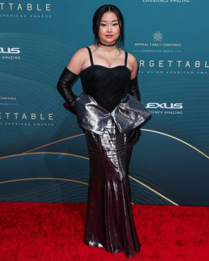 Amerikalı aktris ve YouTuber Lana Condor, 16 Aralık 2023 'te Beverly Hilton Oteli' nde düzenlenen 21. Unutulmaz Asya Amerikan Ödülleri 'ne geldiler..