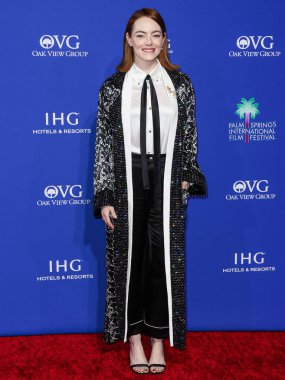 Özel yapım giyinen Emma Stone, Palm Springs Uluslararası Film Festivali Ödülleri 'ne 4 Ocak 2024' te Palm Springs, Riverside County, Kaliforniya 'da düzenlenen 35..