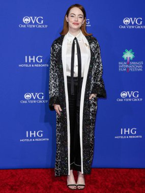 Özel yapım giyinen Emma Stone, Palm Springs Uluslararası Film Festivali Ödülleri 'ne 4 Ocak 2024' te Palm Springs, Riverside County, Kaliforniya 'da düzenlenen 35..