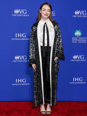 Özel yapım giyinen Emma Stone, Palm Springs Uluslararası Film Festivali Ödülleri 'ne 4 Ocak 2024' te Palm Springs, Riverside County, Kaliforniya 'da düzenlenen 35..