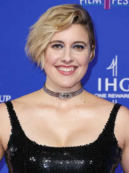 stock image Greta Gerwig arrives at the 35th Annual Palm Springs International Film Festival Film Awards held at the Palm Springs Convention Center on January 4, 2024 in Palm Springs, Riverside County, California, United States.