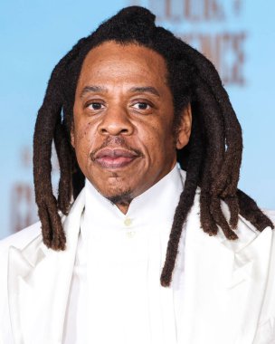 Jay-Z (Shawn Corey Carter), 5 Ocak 2024 tarihinde Los Angeles, Kaliforniya, ABD 'de bulunan Los Angeles Sinema Müzesi' ndeki David Geffen Tiyatrosu 'nda düzenlenen Sony Pictures' ın 'The Book of Clarence' filminin Los Angeles galasına geldi..