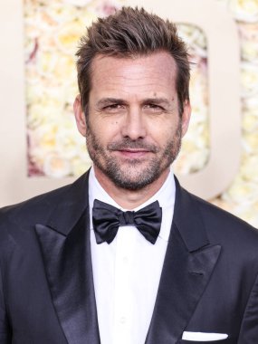 Gabriel Macht, Kwiat ve Fred Leighton 'ın özel bir Prada elbisesi, ayakkabısı ve çantası ile Beverly Hilton Oteli' nde düzenlenen 81. Altın Küre Ödülleri 'ne 7 Ocak 2024' te ulaştı.