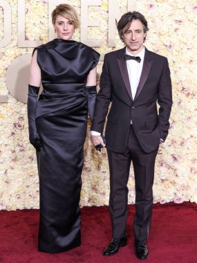 Greta Gerwig ve Noah Baumbach, Beverly Hilton Oteli 'nde 7 Ocak 2024' te düzenlenen 81..