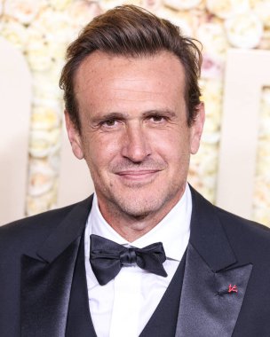Jason Segel, Beverly Hilton Oteli 'nde 7 Ocak 2024' te düzenlenen 81. Altın Küre Ödülleri 'ne geliyor..
