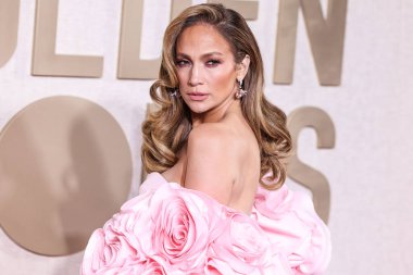 Jennifer Lopez (JLo) arrives at the 81st Annual Golden Globe Awards held at The Beverly Hilton Hotel on January 7, 2024 in Beverly Hills, Los Angeles, California, United States. clipart