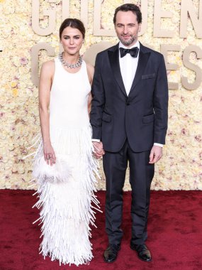 Keri Russell ve Matthew Rhys, Beverly Hilton Hotel 'de 7 Ocak 2024' te düzenlenen 81. Yıllık Altın Küre Ödülleri 'ne geldiler..