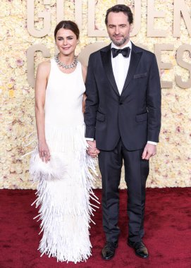 Keri Russell ve Matthew Rhys, Beverly Hilton Hotel 'de 7 Ocak 2024' te düzenlenen 81. Yıllık Altın Küre Ödülleri 'ne geldiler..