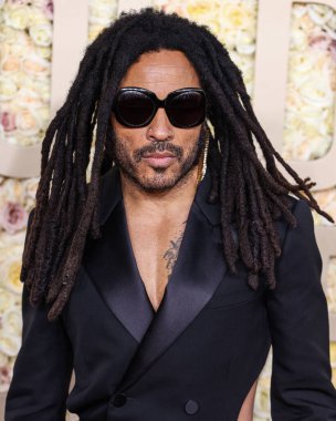 Lenny Kravitz, Beverly Hilton Oteli 'nde 7 Ocak 2024' te düzenlenen 81. Yıllık Altın Küre Ödülleri 'ne geliyor..