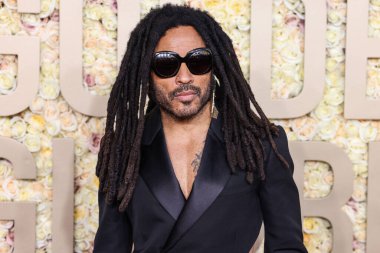 Lenny Kravitz, Beverly Hilton Oteli 'nde 7 Ocak 2024' te düzenlenen 81. Yıllık Altın Küre Ödülleri 'ne geliyor..