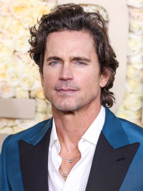 Brioni giyen Matt Bomer, Beverly Hilton Oteli 'nde 7 Ocak 2024' te düzenlenen 81. Yıllık Altın Küre Ödülleri 'ne geliyor..