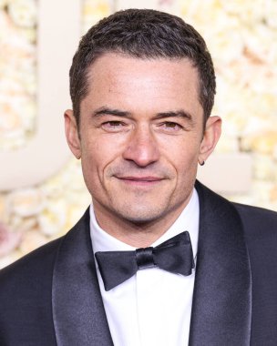 Berluti giyen ve David Yurman yüzüğü takan Orlando Bloom, 7 Ocak 2024 'te Beverly Hills, Los Angeles, Kaliforniya, ABD' de düzenlenen 81..