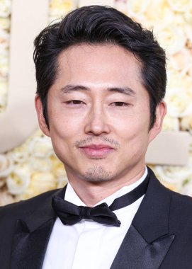 Steven Yeun, Beverly Hilton Oteli 'nde 7 Ocak 2024' te düzenlenen 81. Altın Küre Ödülleri 'ne geliyor..