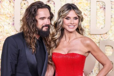 Tom Kaulitz ve Heidi Klum, Beverly Hilton Oteli 'nde 7 Ocak 2024' te düzenlenen 81..